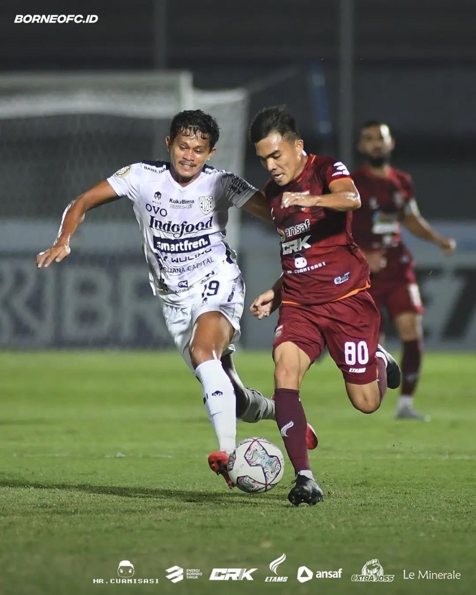 Laga pertandingan Borneo FC vs Bali United. [Instagram/@borneofc.id]