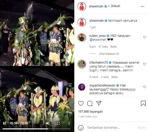 Momen kejutan ulang tahun Soimah (instagram.com)