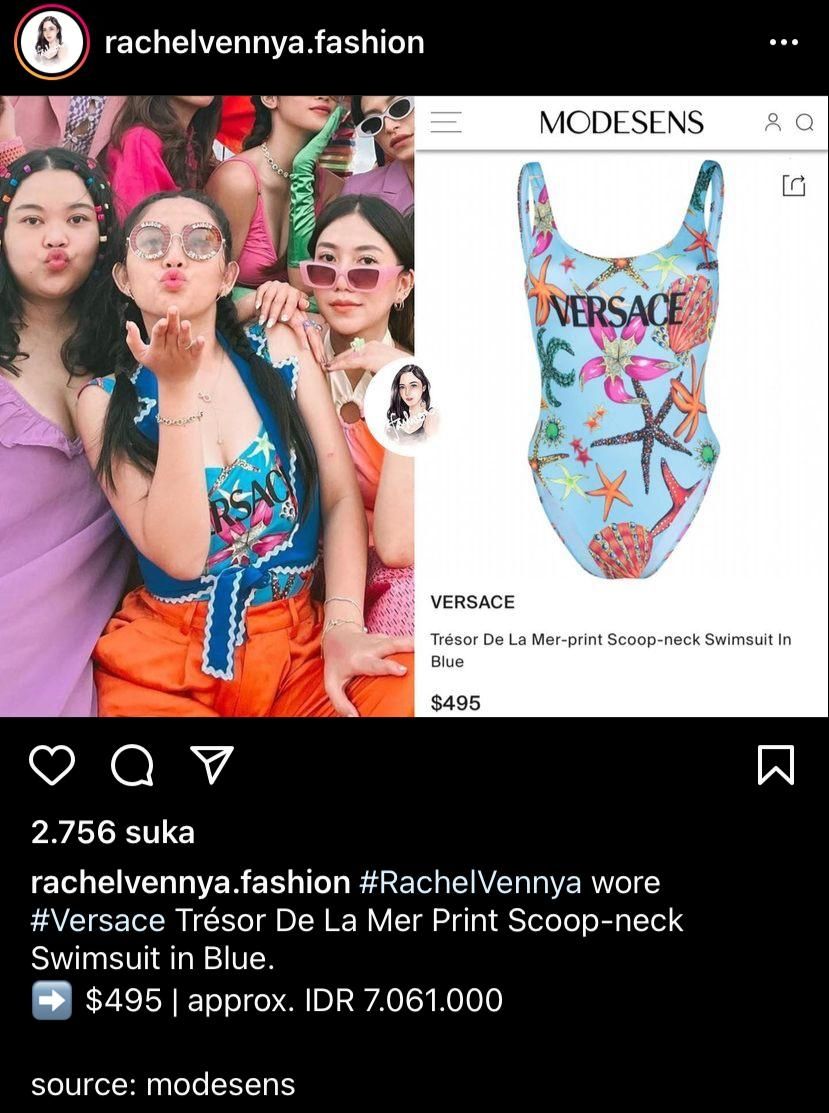 Baju Renang Rachel Vennya (Instagram Rachelvennya.fashion)