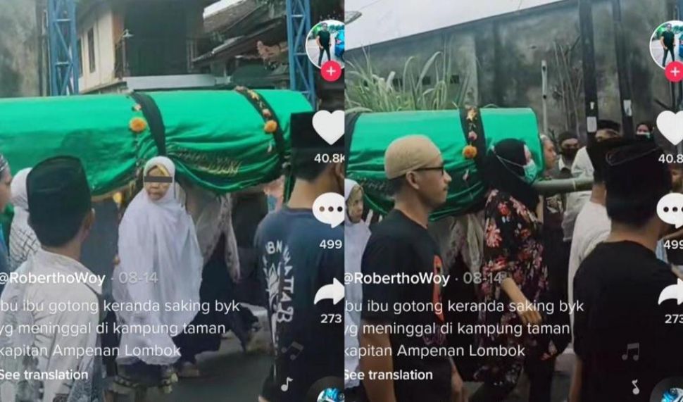 Aksi Ibu-ibu Gotong Keranda Viral, Ini Alasan Mencengangkan di Balik Peristiwa Tersebut (TikTok)