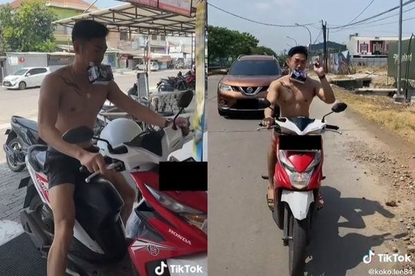 Viral Aksi Cowok Beli Pembalut di Minimarket Seusai Dihina. (TikTok)