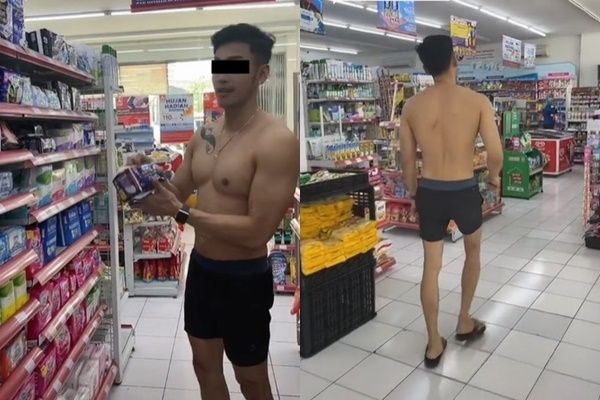 Viral Aksi Cowok Beli Pembalut di Minimarket Seusai Dihina. (TikTok)