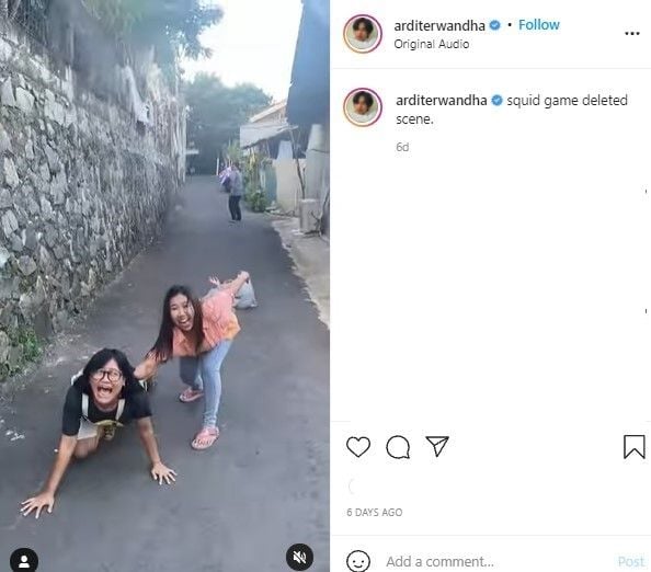 Artis Demam Squid Game (Instagram/@arditerwandha)