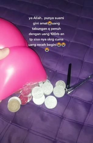 Istri syok lihat tabungan dibobol suami sendiri. (Tiktok)