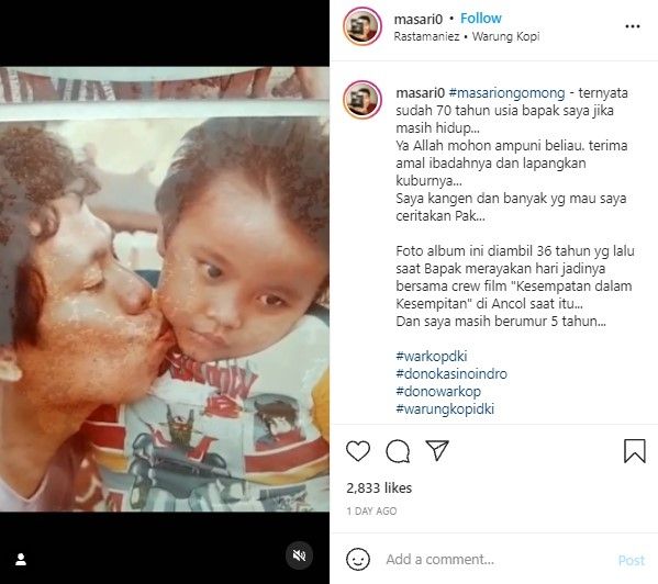 Potret  Andika Aria Sena anak Dono Warkop. (Instagram/ratih_ario)