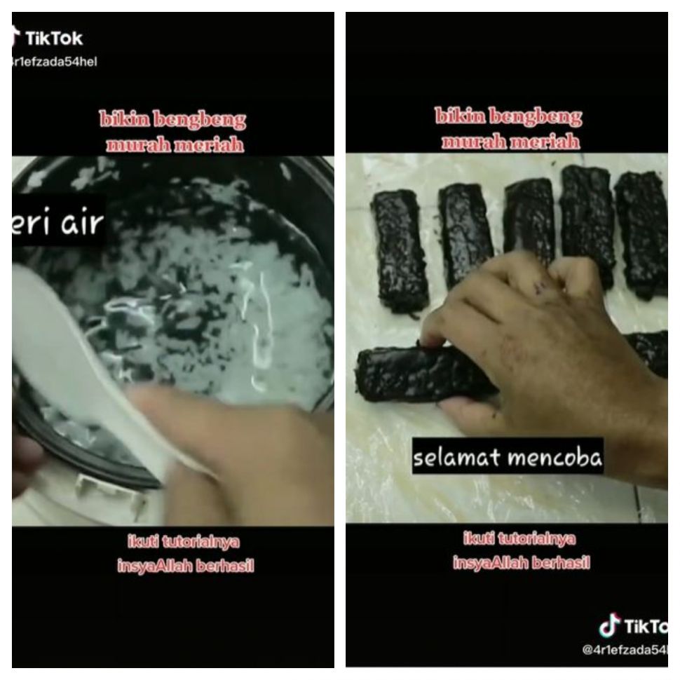 Camilan dari nasi sisa (TikTok @4r1efzada54hel)