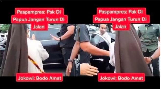 Viral video Presiden Joko Widodo turun mobil dan temui biarawati dpuji netizen [Tiktok]