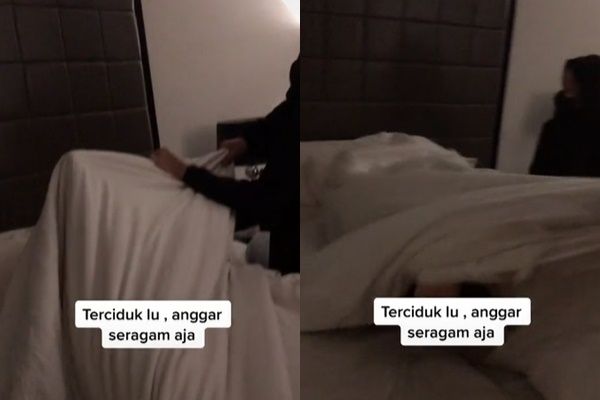 Viral Cewek Pergoki Pacar di Hotel Diduga Sedang Selingkuh. (TikTok)