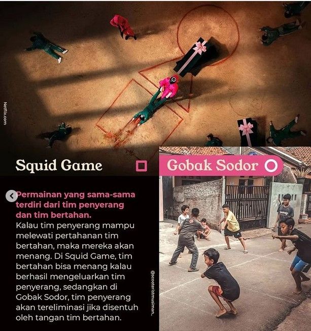 Permainan tradisional Indonesia yang serupa dengan Squid Game. (Dok. Kemenparekraf)