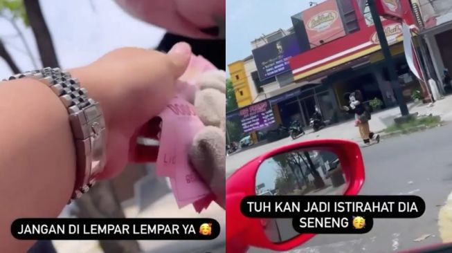 Pemoge viral yang tabur uang di jalanan kini dapet sindiran dari crazy rich. (Instagram)