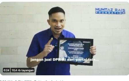 Viral video mumtaz rais ancam hentikan sumbangan ke Ponpes Ora Aji. [narkosun / twitter]