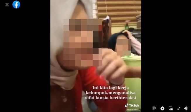 Viral cewek kumpul kerja kelompok, video yang ditonton bikin heran. (Facebook)