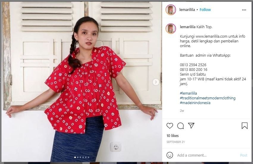 Busana dari Brand Lemari Lila (instagram.com/lemarilila)