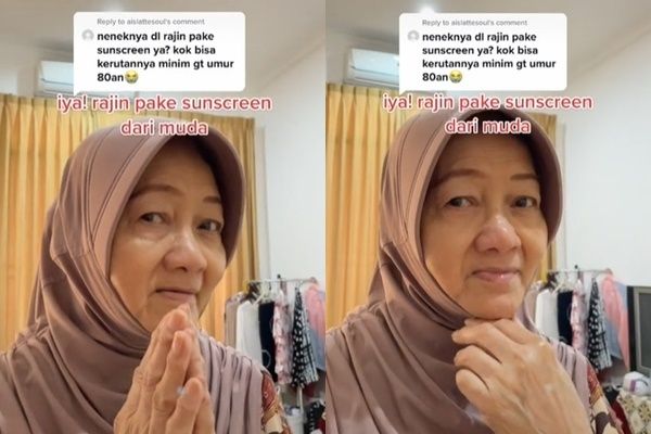 Nenek 80 Tahun Pamer Wajah Glowing Minim Kerutan. (TikTok)