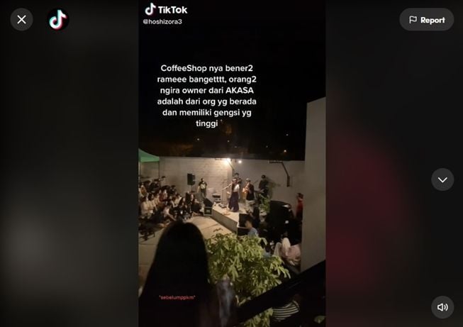 Viral sosok pemilik kedai kopi hits yang sederhana. (TikTok/@hoshizora3)