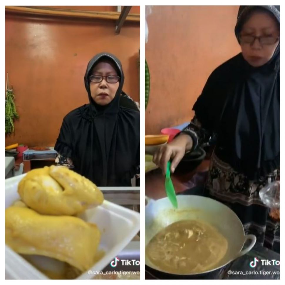 Beli rica-rica bawa ayam sendiri (TikTok @sara_carlo.tiger.wong)