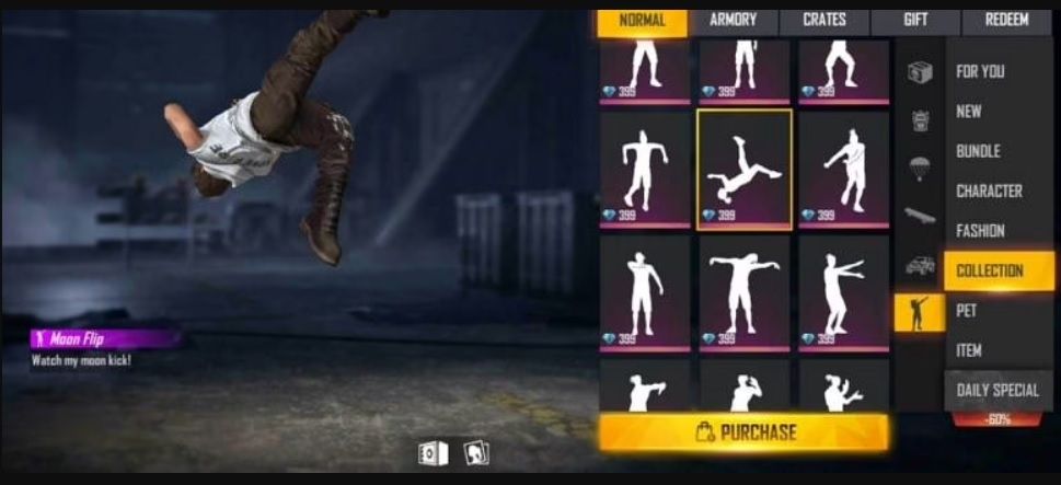 Emote Free Fire. [Sportskeeda]