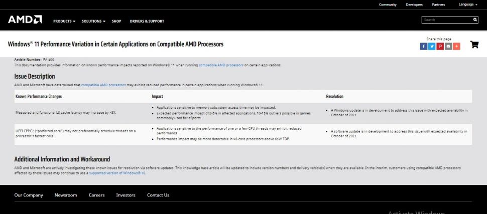 Windows 11 bermasalah di AMD Ryzen. [AMD]