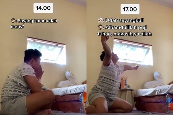 Viral Cowok Ketar-ketir Tunggu Pacar Datang Bulan. (TikTok)