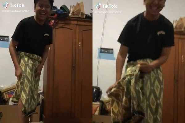 Viral Istri Tertawa Terpingkal-pingkal Lihat Suami Salat. (TikTok)