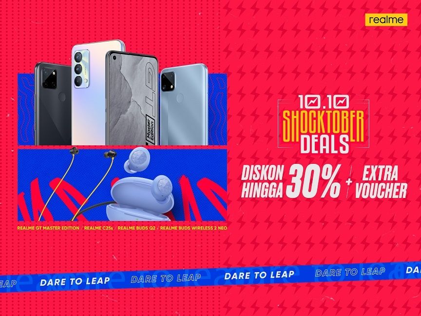 Realme Indonesia meluncurkan program bertajuk 10.10 Shocktober Deals. [Realme Indonesia]