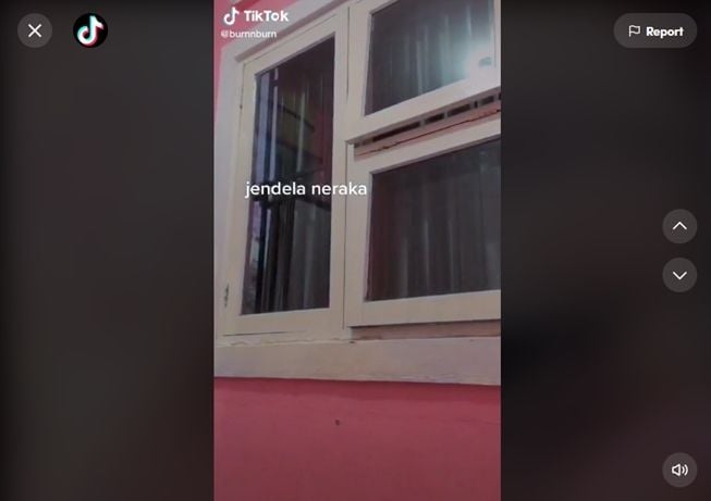 Viral kamar wanita punya jendela neraka, ruangan di baliknya bikin tak bisa berkutik. (TikTok/@burnnburn)