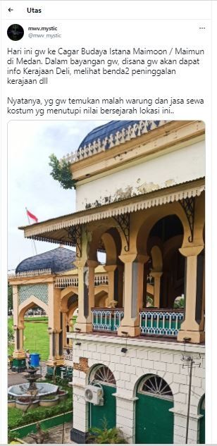 Istana Maimun yang terbengkalai (Twitter @mwv_mystic)