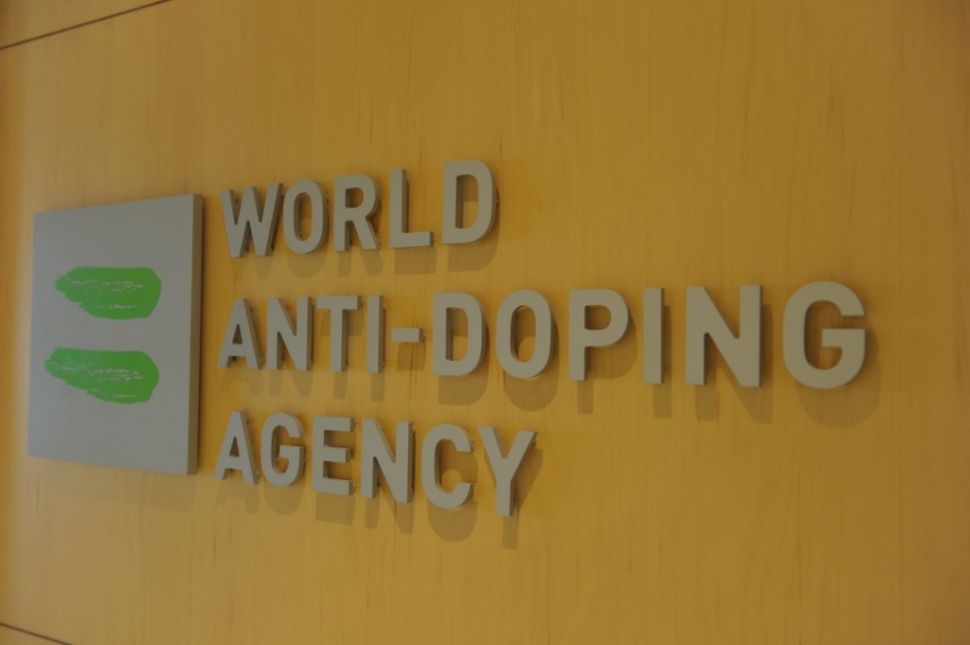 Gambar logo Badan Anti-Doping Dunia (WADA) diambil pada 20 September 2016 di kantor pusat organisasi di Montreal.Marc BRAIBANT / AFP