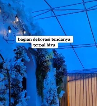 Tampilan tenda pernikahan bikin fotografer menangis. (Tiktok)