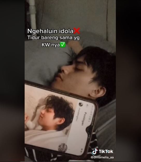 Viral Wanita Ini Pamer Punya Suami Mirip Aktor Thailand (tiktok.com/@diniamelia_aa)