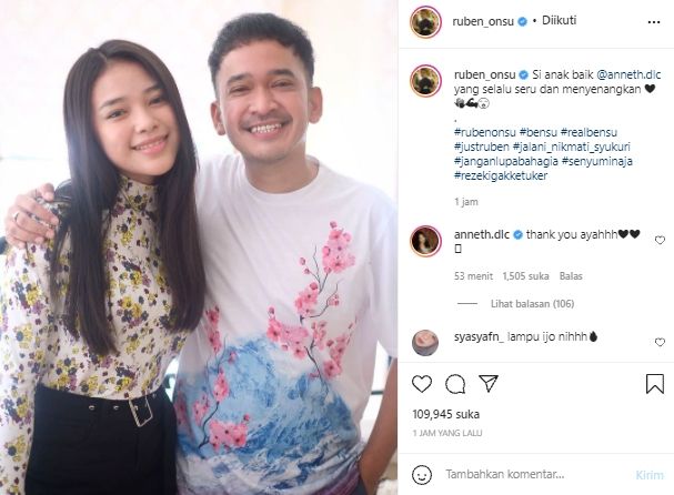 Anneth Delliecia dan Ruben Onsu (instagram.com)