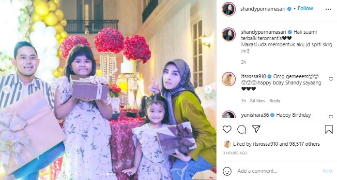 Ulang tahun Shandy Purnamasari (instagram.com)