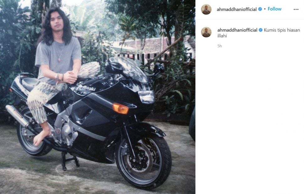 Motor Kawasaki klasik Ahmad Dhani. (Instagram)