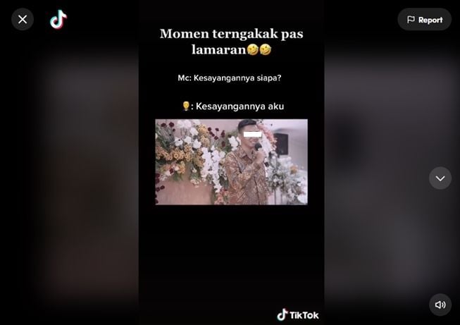 Viral pria bikin plot twist tak terduga saat lamaran. (TikTok/@asynrs)