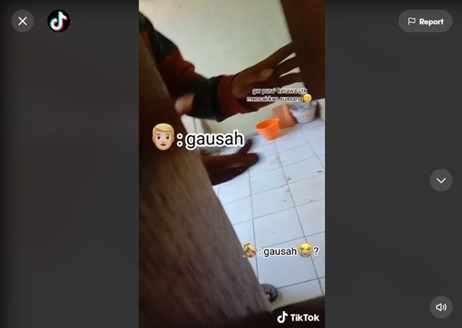 Viral wanita belanja online cuma habis Rp100. (TikTok/@nbl74)