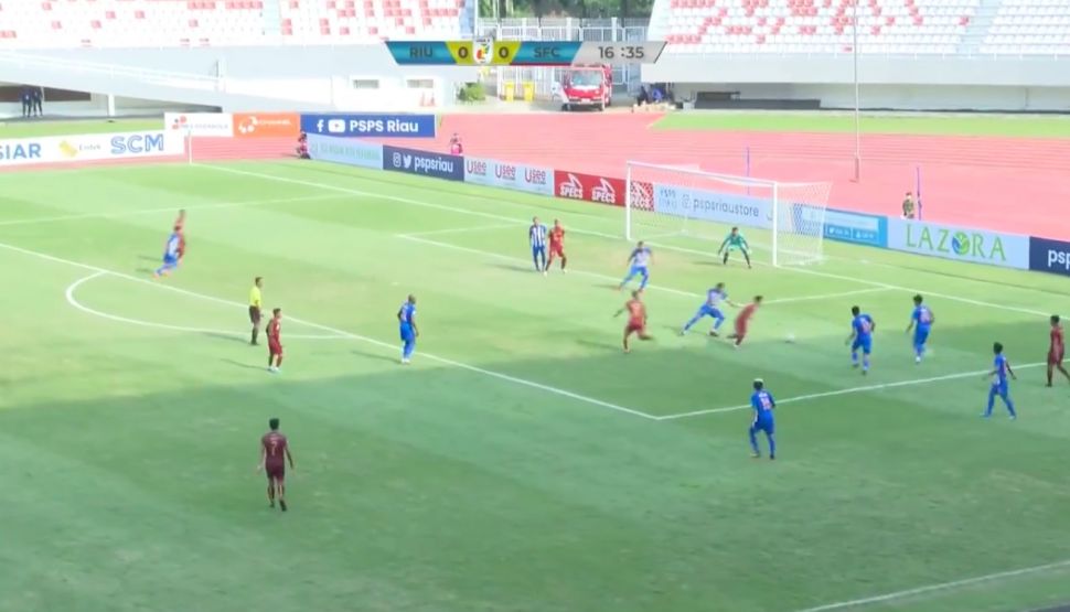 Pertandingan Sriwijaya FC VS PSPS Riau di Stadion Gelora Sriwijaya