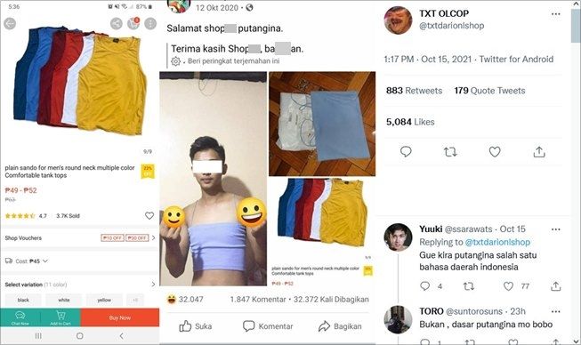 Viral pria beli baju murah, barang yang datang bikin mengumpat. (Twitter/@txtdarionlshop)