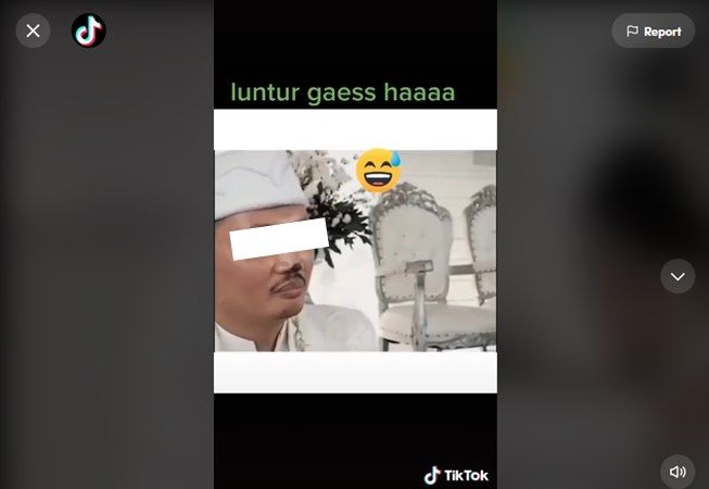 Viral pria kecup istri usai akad malah alami hal memalukan. (TikTok/@plats082)