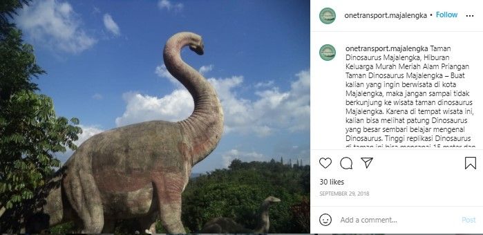 Taman Dinosaurus Majalengka (instagram)