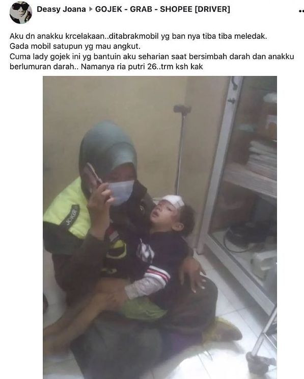 Viral ban mobil meletus akibatkan kecelakaan. (Instagram/dramaojol.id)