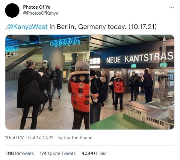 Penampilan Kanye West dengan Masker Wajah Menyeramkan (twitter.com/PhotosOfKanye)