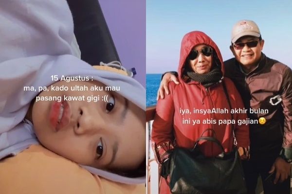 Viral Kisah Cewek Minta Hadiah Kawat Gigi Berakhir Pilu. (TikTok)