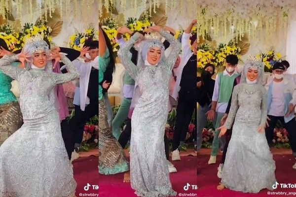 Viral Pengantin Wanita Cover Dance Lagu NCT. (TikTok)