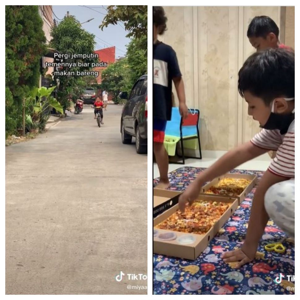 Anak ulang tahun minta dibelikan pizza (TikTok @miyaaliii)