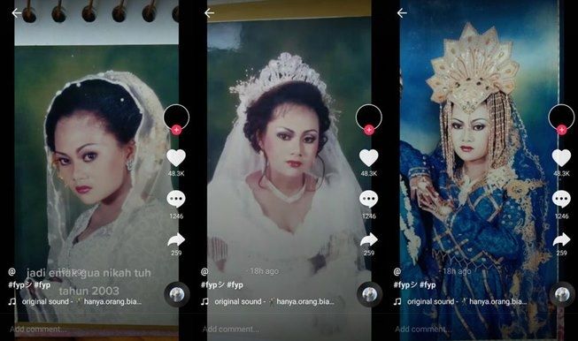 Viral pengantin jadul jadi omongan tetangga gara-gara pakai baju begini. (TikTok/@alfaths3)