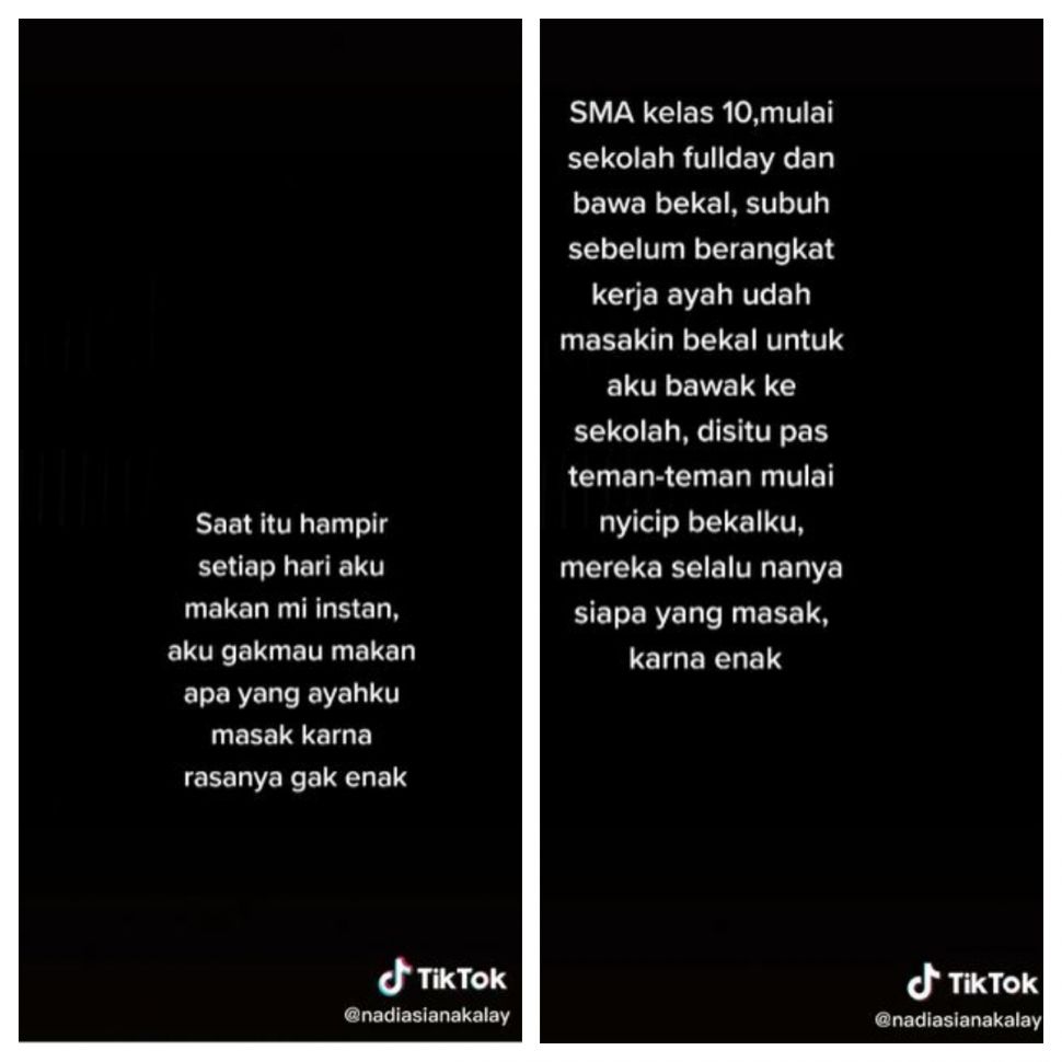 Ayah belajar memasak demi anak (TikTok @nadiasianakalay)