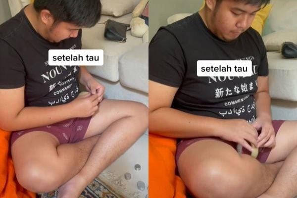 Viral Cowok Hitung Uang Hasil Nabung 4 Tahun. (TikTok)