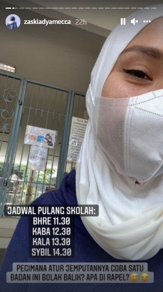 Momen Anak Zaskia Adya Mecca di Sekolah (Instagram/@zaskiadyamecca)