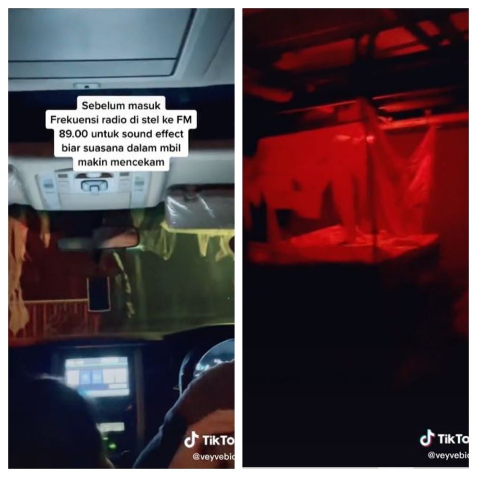 Rumah hantu drive thru (TikTok @veyvebiola)