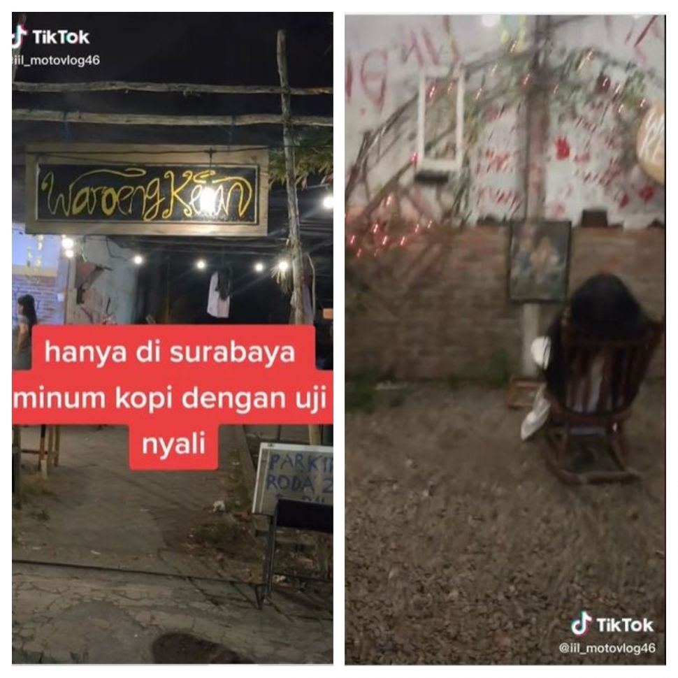 Warkop uji nyali (TikTok @iil_motovlog46.)